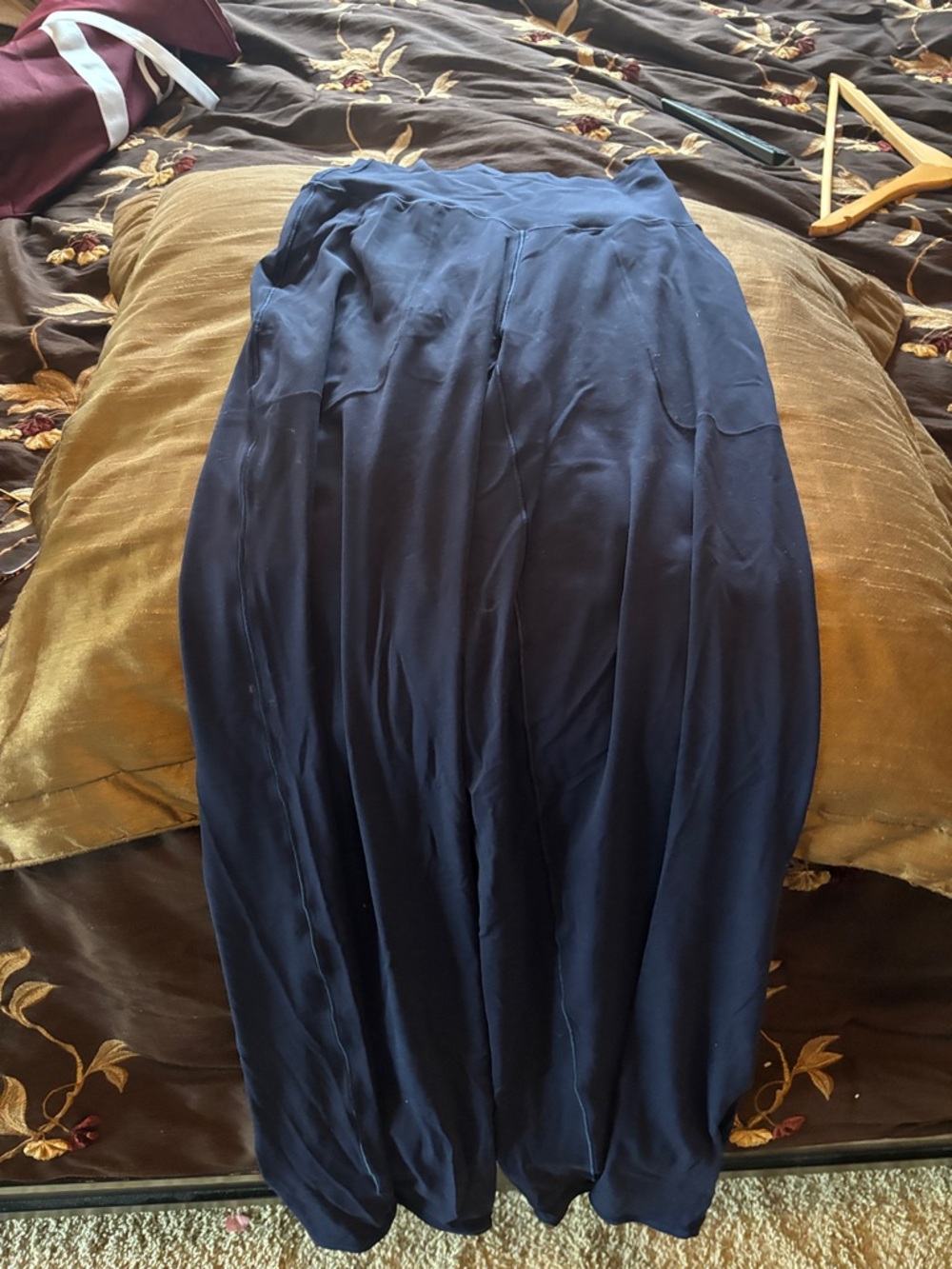 aerie Navy Boot Cut Trousers with Flowing Legs